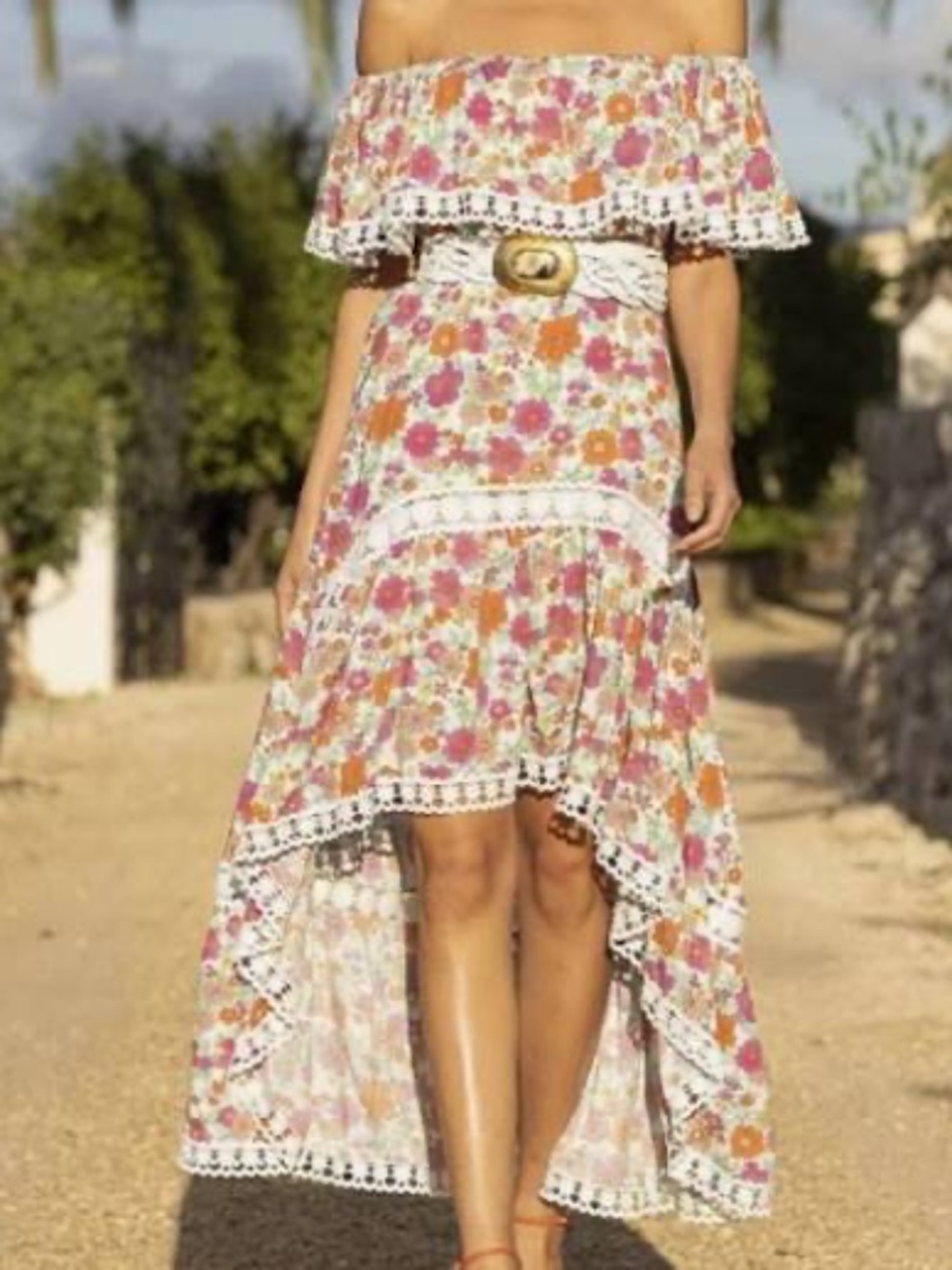 Miss June asymmetrical midi dress